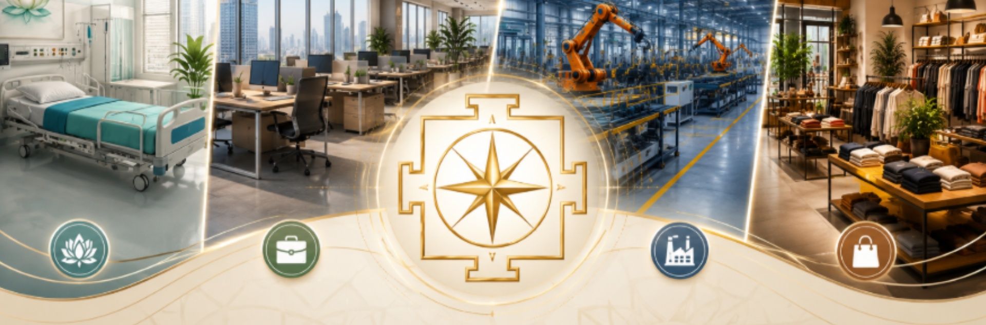 Why Hospitals, Offices, Factories, and Retail Spaces Need Different Vastu Approaches